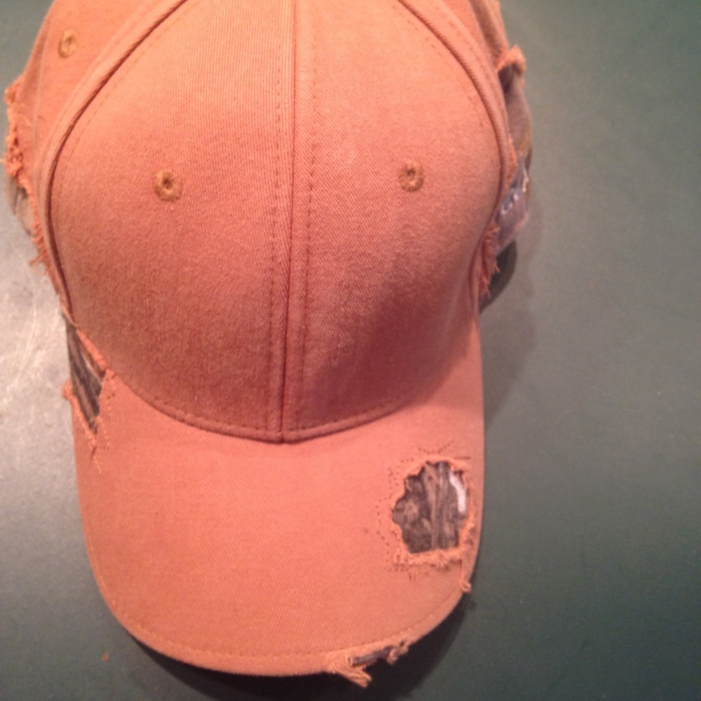 Light brown distressed hat
